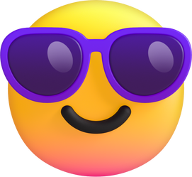 3D Stylized Cool Emoji